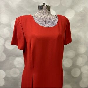 Jacqueline Ferrar size 12 burnt orange dress zippered back.‎ Lightweight